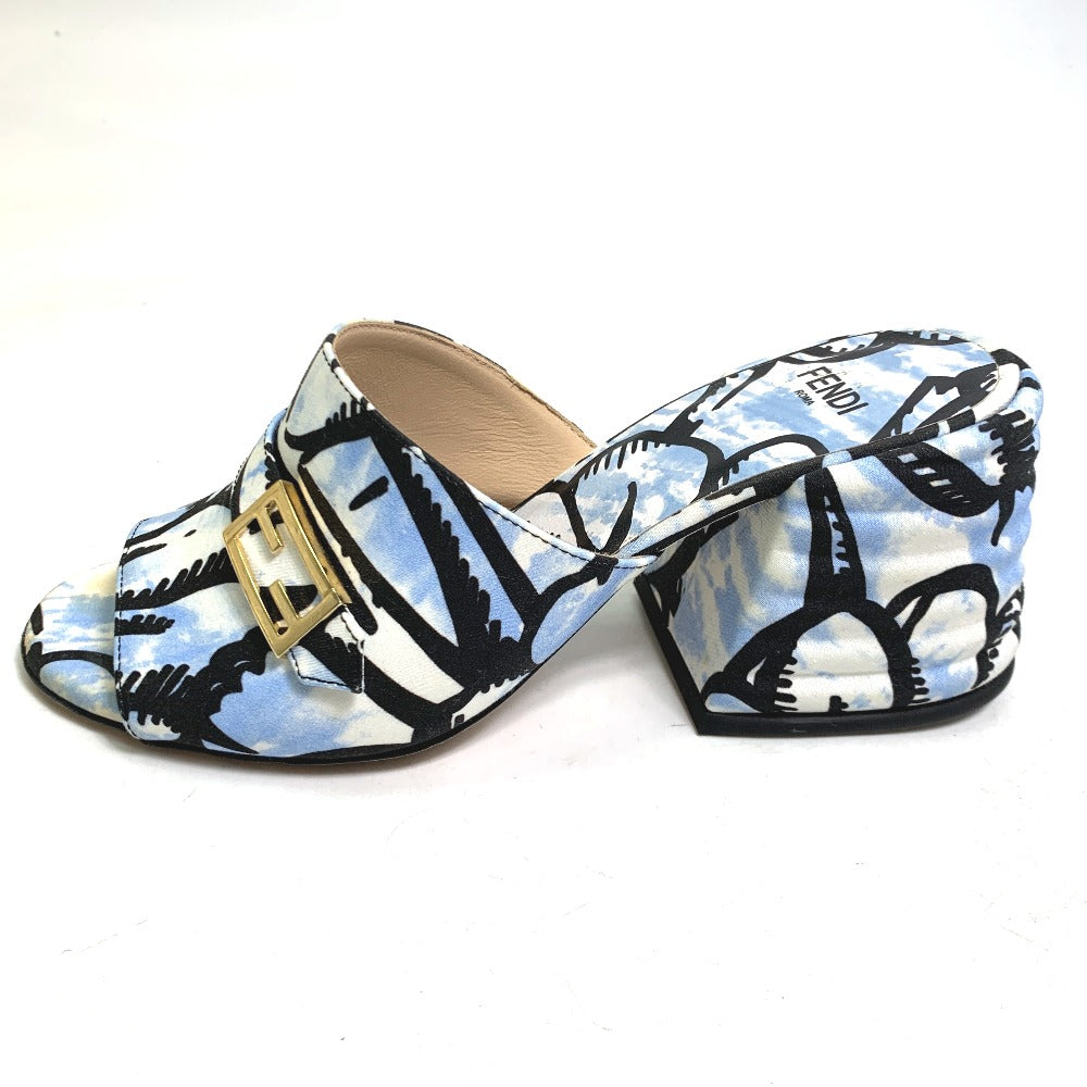 Fendi Sandals Canvas, Canvas Blue Joshua Vides California Sky Women 35