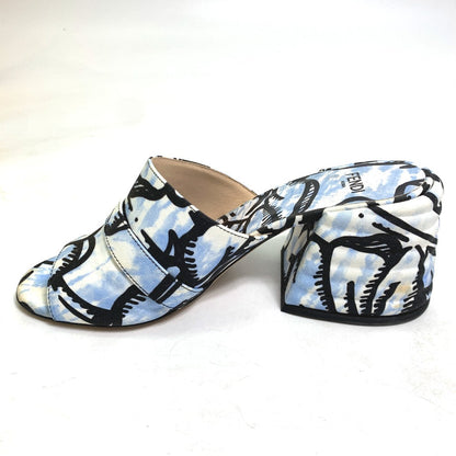 Fendi Sandals Canvas, Canvas Blue Joshua Vides California Sky Women 35
