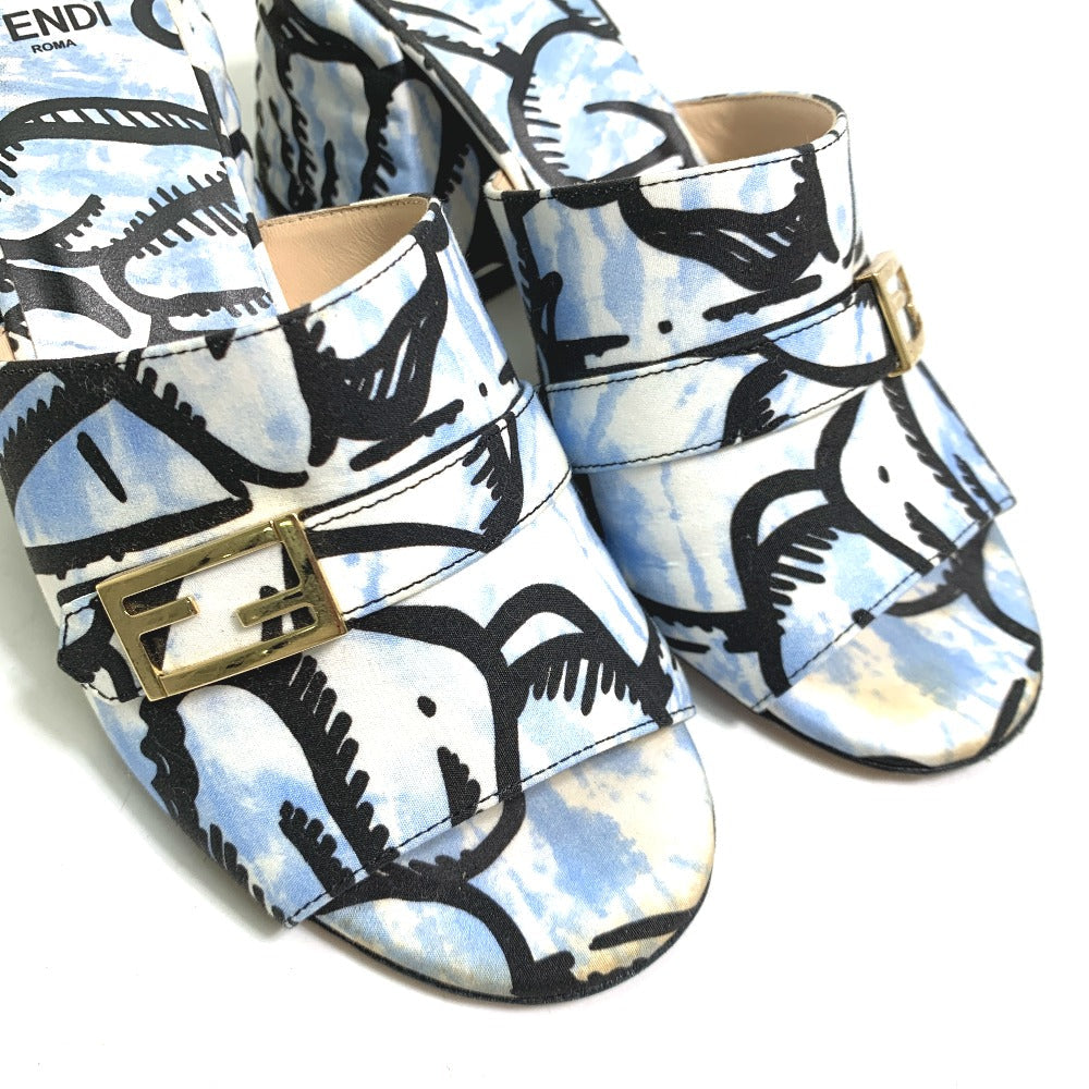 Fendi Sandals Canvas, Canvas Blue Joshua Vides California Sky Women 35