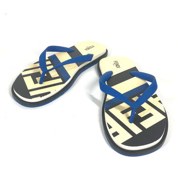 Fendi Sandals 7Y1360 Rubber Blue Shoes Shoes Logo Mens 8