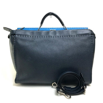 Fendi Business Bag 7Va388 Leather Navy X Blue Celeria Peekaboo Mens