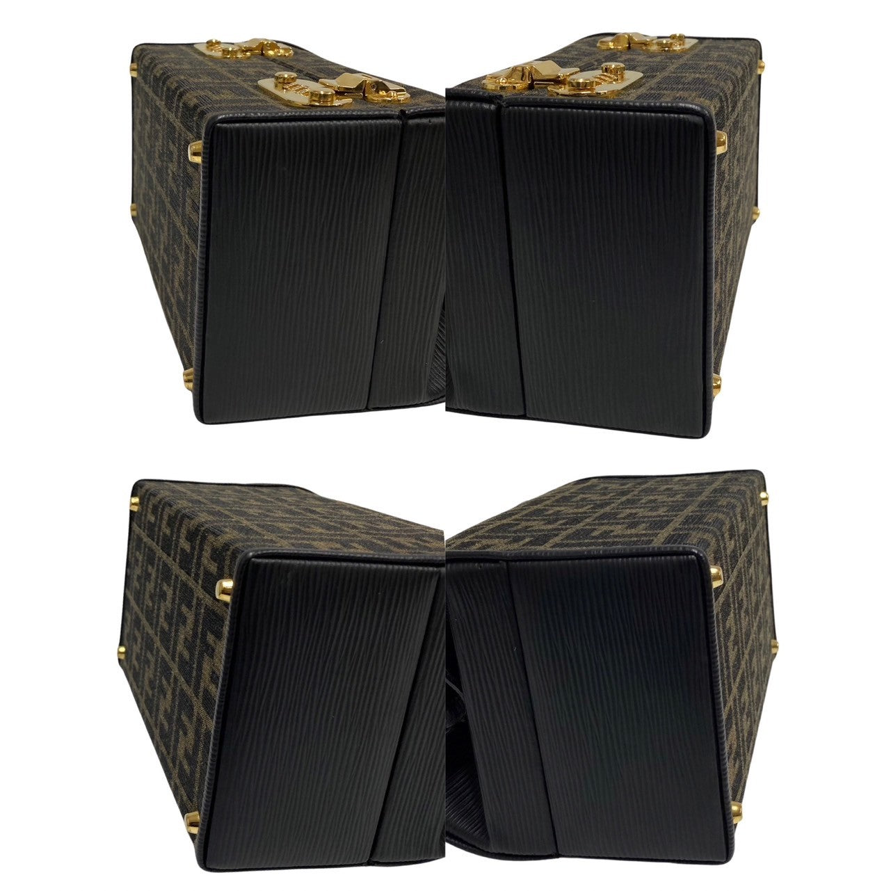 Fendi Shoulder Bag Leather, Canvas Black Zucca Women