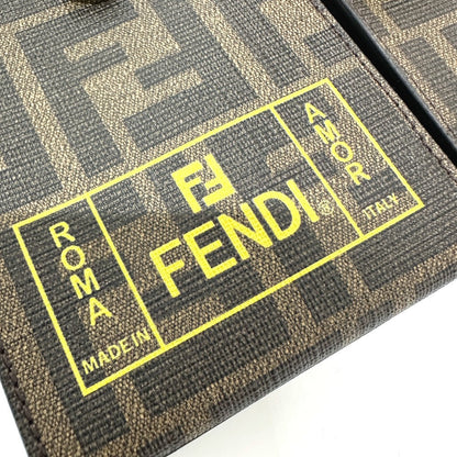 Fendi Bag Charm 7Ar759 Pvc / Leather Two-Tone Color (Brown) Zucca Charm Women(Unisex)