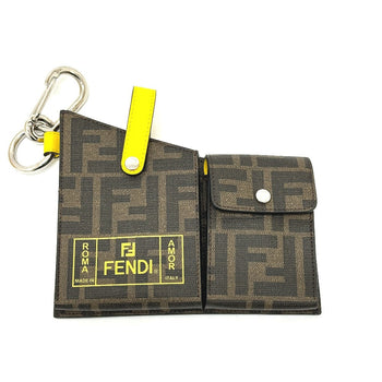 Fendi Bag Charm 7Ar759 Pvc / Leather Two-Tone Color (Brown) Zucca Charm Women(Unisex)