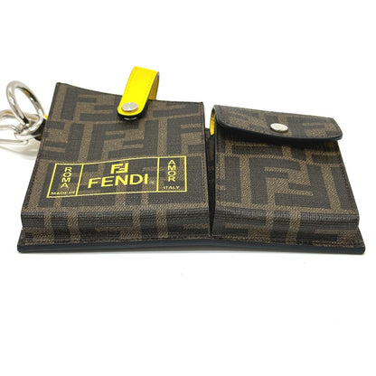 Fendi Bag Charm 7Ar759 Pvc / Leather Two-Tone Color (Brown) Zucca Charm Women(Unisex)