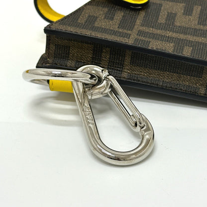 Fendi Bag Charm 7Ar759 Pvc / Leather Two-Tone Color (Brown) Zucca Charm Women(Unisex)