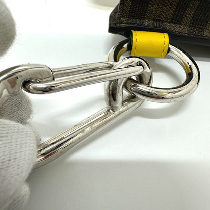 Fendi Bag Charm 7Ar759 Pvc / Leather Two-Tone Color (Brown) Zucca Charm Women(Unisex)