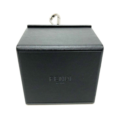 Fendi Key Ring 7Ar894 Leather Black Logo/Accessories Mini Box Women Secondhand