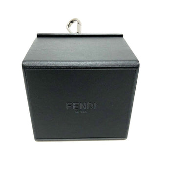 Fendi Key Ring 7Ar894 Leather Black Logo/Accessories Mini Box Women Secondhand