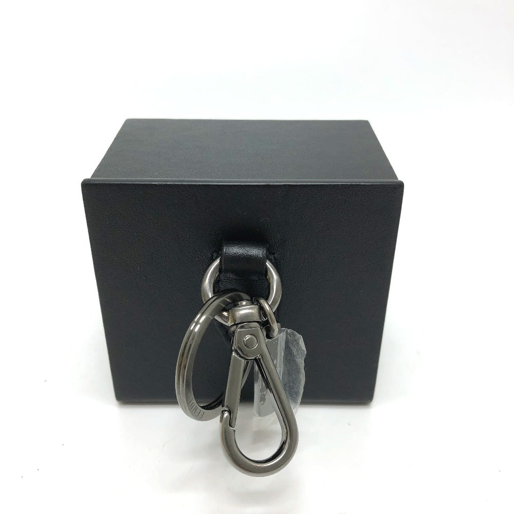 Fendi Key Ring 7Ar894 Leather Black Logo/Accessories Mini Box Women Secondhand