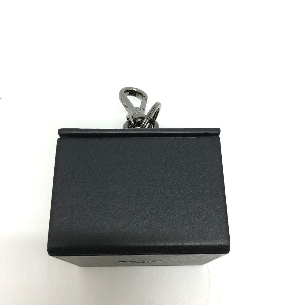 Fendi Key Ring 7Ar894 Leather Black Logo/Accessories Mini Box Women Secondhand