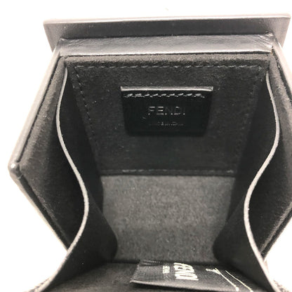 Fendi Key Ring 7Ar894 Leather Black Logo/Accessories Mini Box Women Secondhand