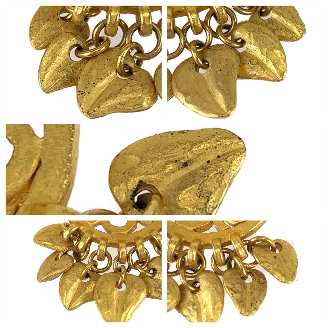 Chanel Earring Plating Gold Red Blue Earring Swing Earring Coco Mark Stone Women