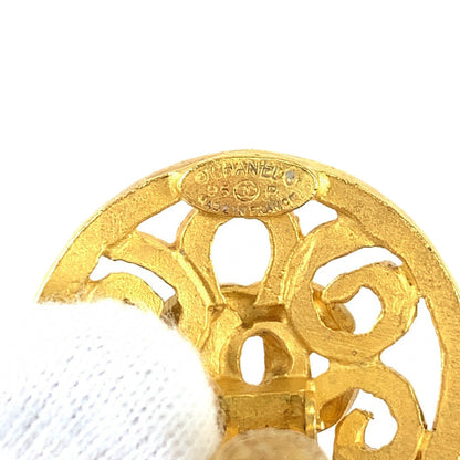 Chanel Earring Plating Gold Red Blue Earring Swing Earring Coco Mark Stone Women
