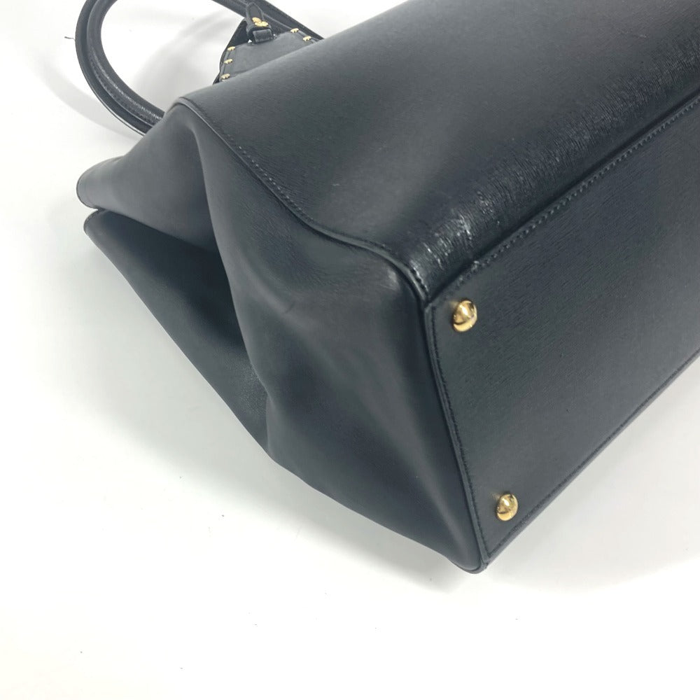 Fendi Tote Bag 8Bh251 Leather Black To Joule