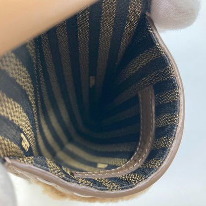 Fendi Pouch 7As047 Fur, Leather Beige Smartphone Case Phone Pouch Women