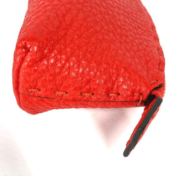 Fendi Pouch 8N0115 Leather Red Celeria Women