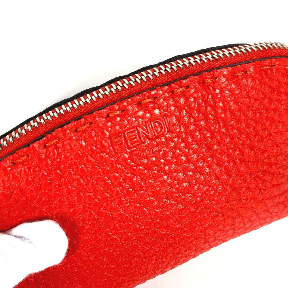 Fendi Pouch 8N0115 Leather Red Celeria Women