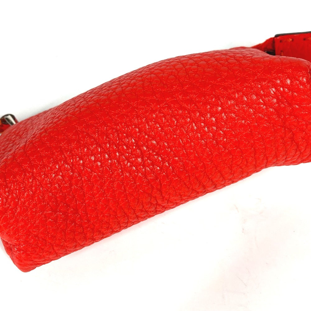 Fendi Pouch 8N0115 Leather Red Celeria Women