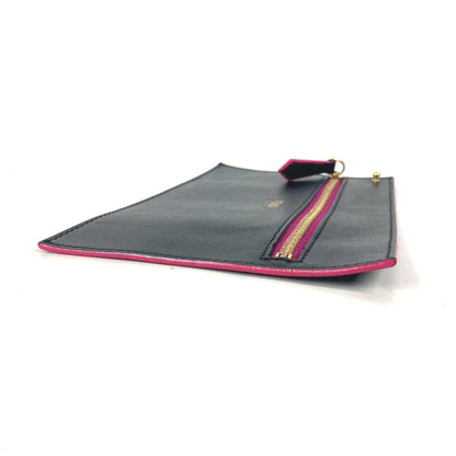 Fendi Pouch Leather Black By Color Accessories Flat Women