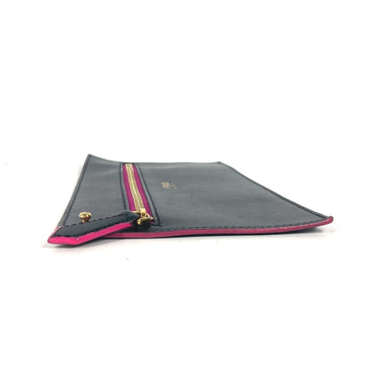 Fendi Pouch Leather Black By Color Accessories Flat Women