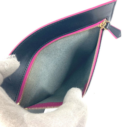 Fendi Pouch Leather Black By Color Accessories Flat Women