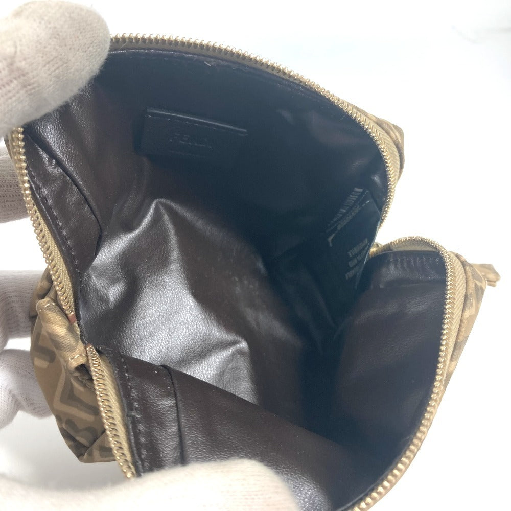 Fendi Pouch 8N0179 Nylon Beige Skims Collaboration Logo Women