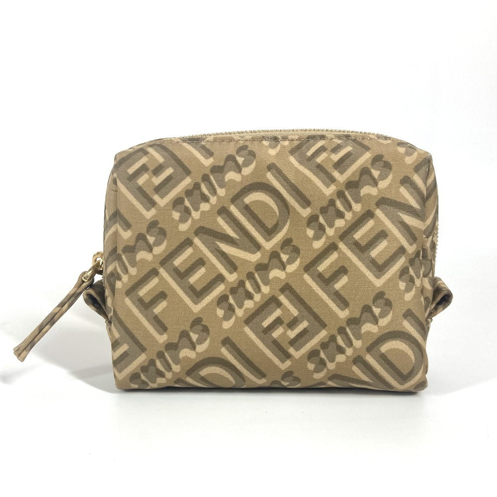 Fendi Pouch 8N0179 Nylon Beige Skims Collaboration Logo Women