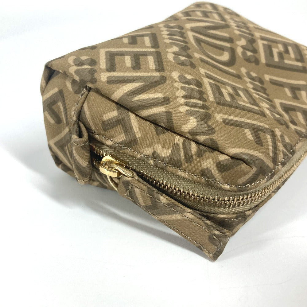 Fendi Pouch 8N0179 Nylon Beige Skims Collaboration Logo Women