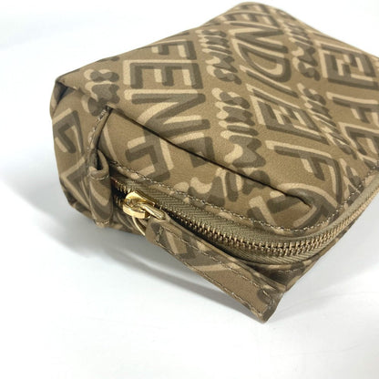 Fendi Pouch 8N0179 Nylon Beige Skims Collaboration Logo Women
