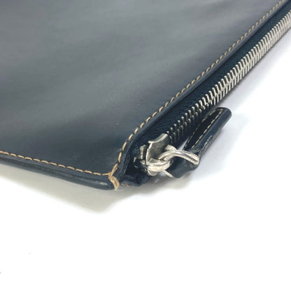 Fendi Clutch Bag 7N0078 Leather Black Pouch Zucca Logo Mens