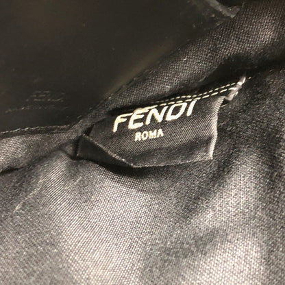 Fendi Clutch Bag 7N0113 Leather Black Logo Mini Bag