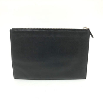 Fendi Clutch Bag 7N0113 Leather Black Logo Mini Bag