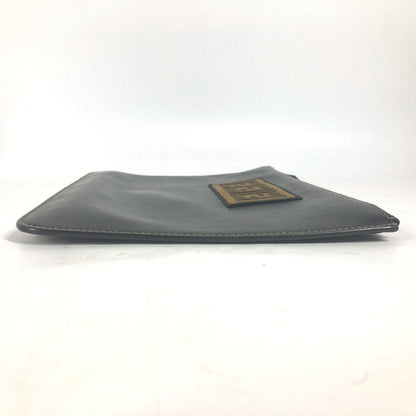 Fendi Clutch Bag 7N0078 Leather Black Pouch Zucca Logo Mens