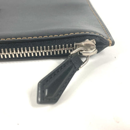 Fendi Clutch Bag 7N0078 Leather Black Pouch Zucca Logo Mens
