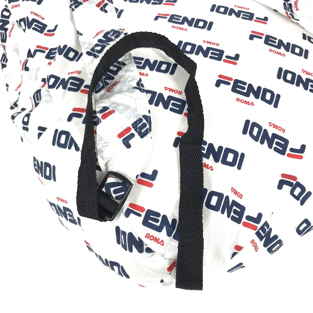 Fendi Backpack Nylon White Backpack Bag Fila Collaboration Women