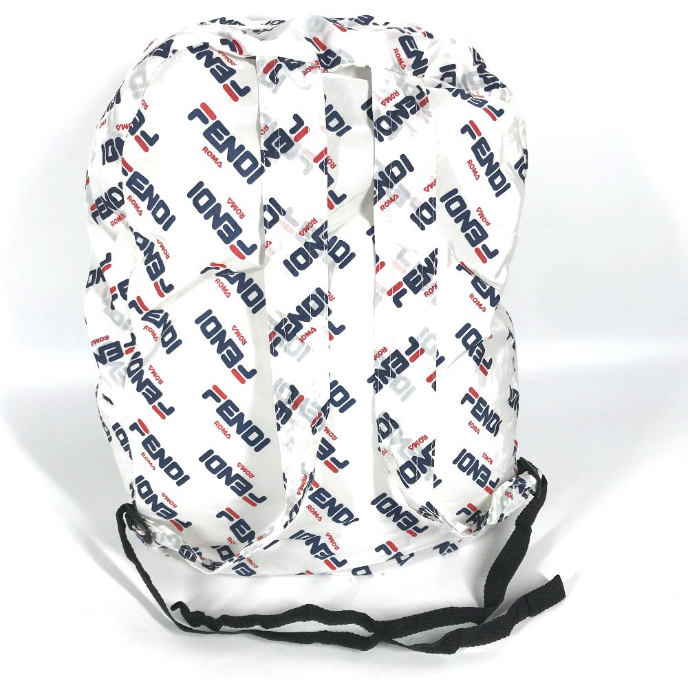 Fendi Backpack Nylon White Backpack Bag Fila Collaboration Women