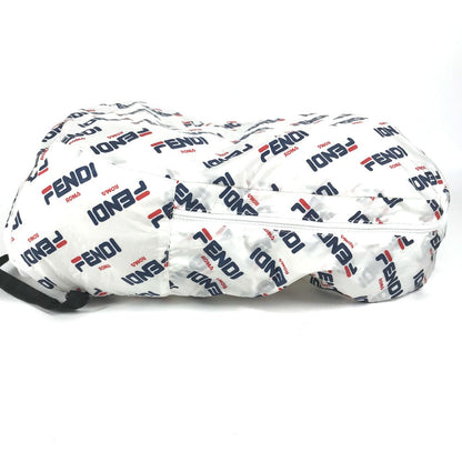 Fendi Backpack Nylon White Backpack Bag Fila Collaboration Women