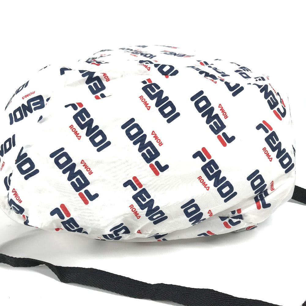 Fendi Backpack Nylon White Backpack Bag Fila Collaboration Women