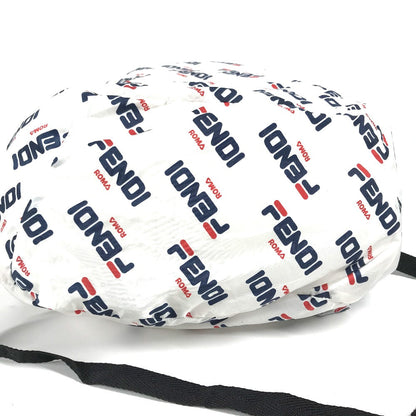 Fendi Backpack Nylon White Backpack Bag Fila Collaboration Women