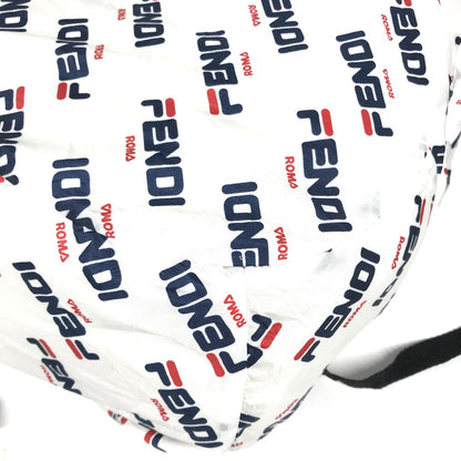 Fendi Backpack Nylon White Backpack Bag Fila Collaboration Women