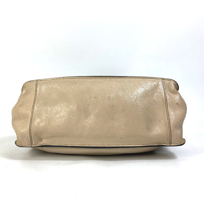 Fendi Shoulder Bag 8Bt303 Leather / Suede Beige Zucca Handbag Flip Flip Large Ff Logo Strap Women