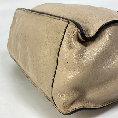 Fendi Shoulder Bag 8Bt303 Leather / Suede Beige Zucca Handbag Flip Flip Large Ff Logo Strap Women
