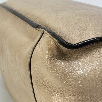 Fendi Shoulder Bag 8Bt303 Leather / Suede Beige Zucca Handbag Flip Flip Large Ff Logo Strap Women