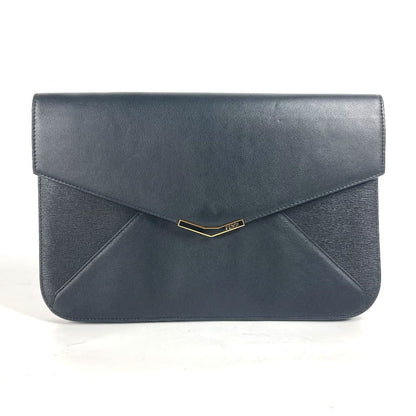 Fendi Clutch Bag 8M0312 Leather Black Flap To Joule Mens