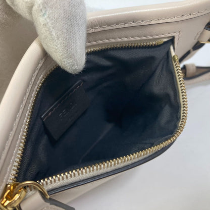 Fendi Pouch 7As131 Viscose/Leather Beige Smartphone Case Zucca Logo Phone Pouch, Smartphone Pouch