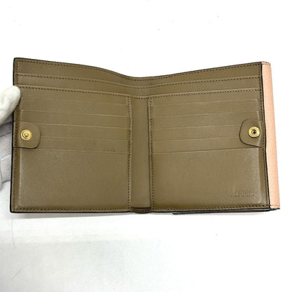 Fendi Folded Wallet 8M0438 Leather Pink Peekaboo Women