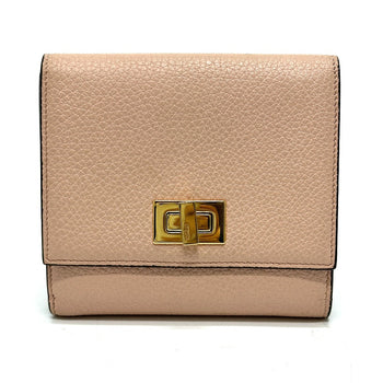 Fendi Folded Wallet 8M0438 Leather Pink Peekaboo Women