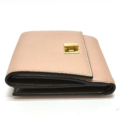 Fendi Folded Wallet 8M0438 Leather Pink Peekaboo Women