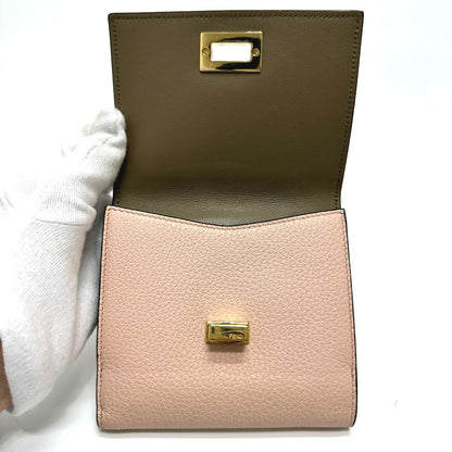 Fendi Folded Wallet 8M0438 Leather Pink Peekaboo Women